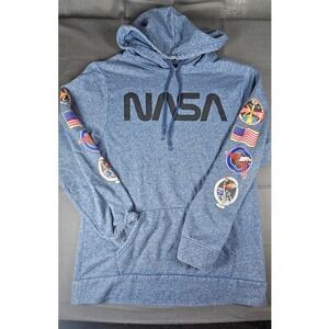 Aldrin‎ Family Foundation NASA Hoodie Blue Heathered Sleeve graphics  XL 31410